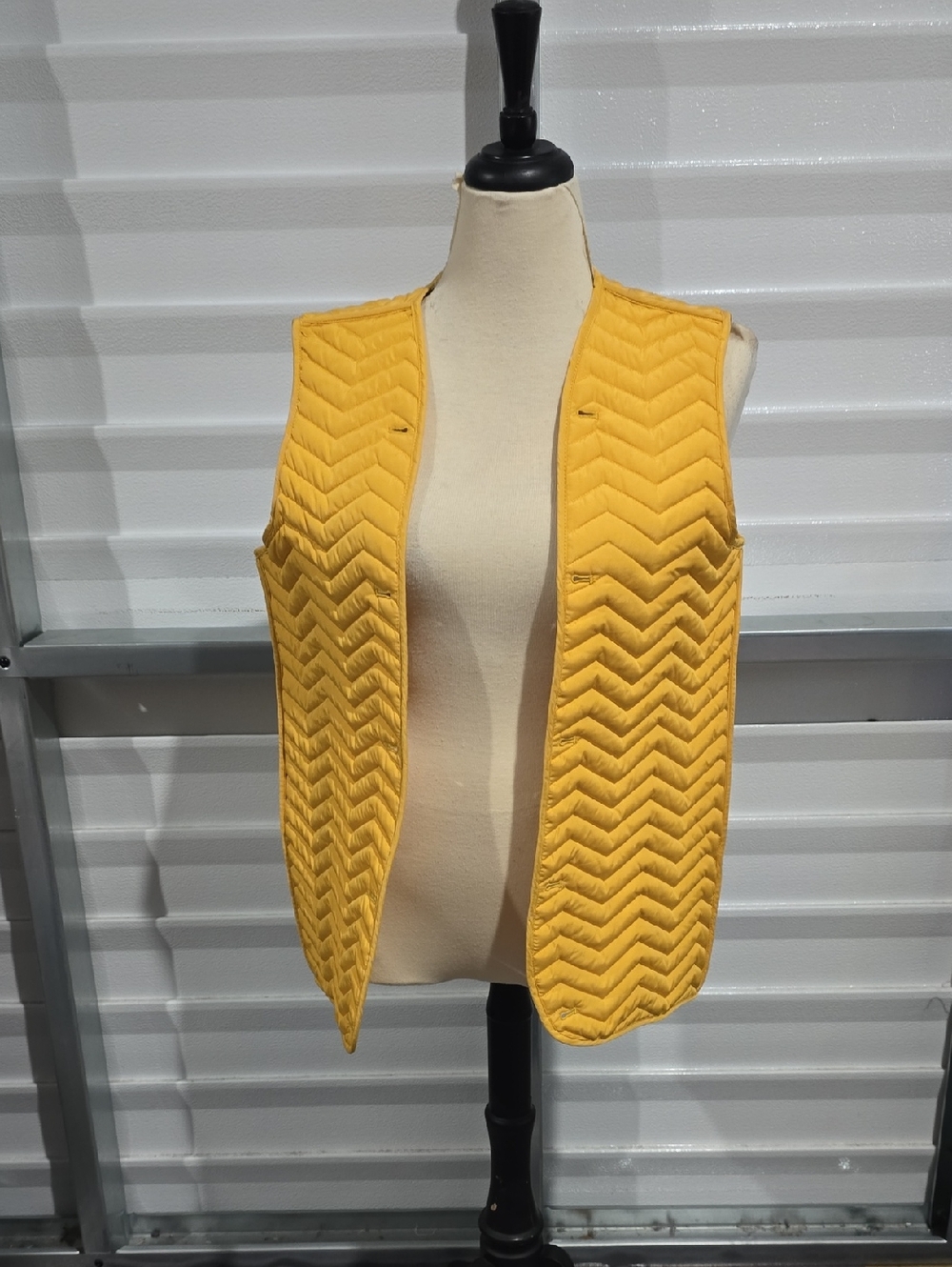 Timberland Yellow Quilted Chevron Vest Size XL